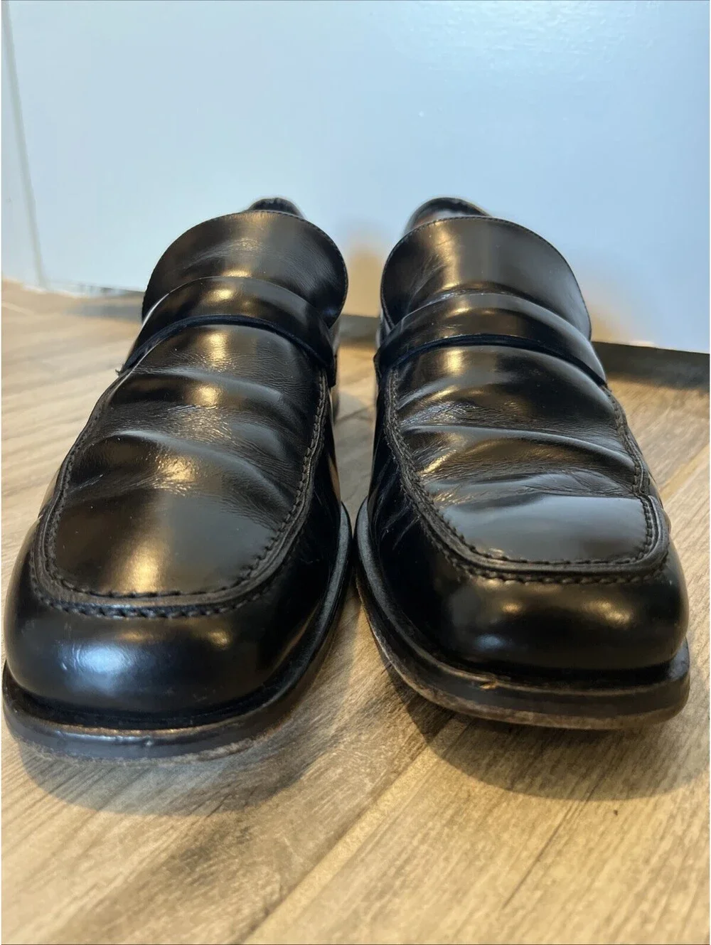 GUCCI MENS BLACK DRESS LOAFERS SIZE 9D MADE IN ITALY GOOD CONDITION!